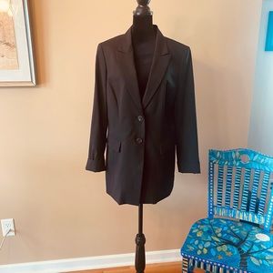 Beautiful vintage Lafayette 148 black wool jacket, Size 12, perfect condition